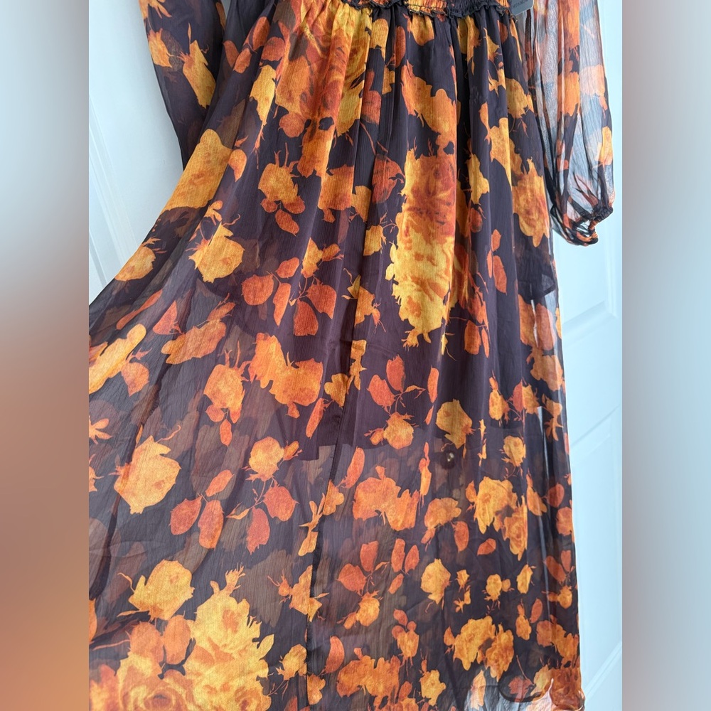 Nordstrom Autumn Floral Long Sleeve Dress - Picture 2 of 6